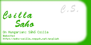 csilla saho business card